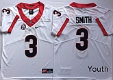 Youth Georgia Bulldogs 3 Roquan Smith White Nike College Football Jersey,baseball caps,new era cap wholesale,wholesale hats